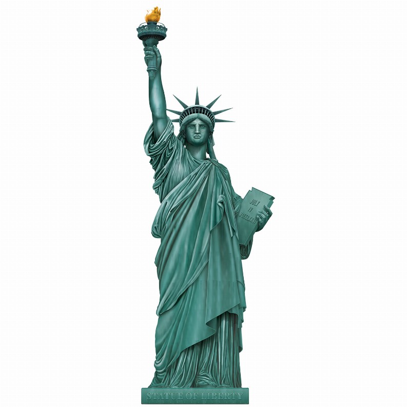 Printed One Side  - New York City Jointed Statue Of Liberty