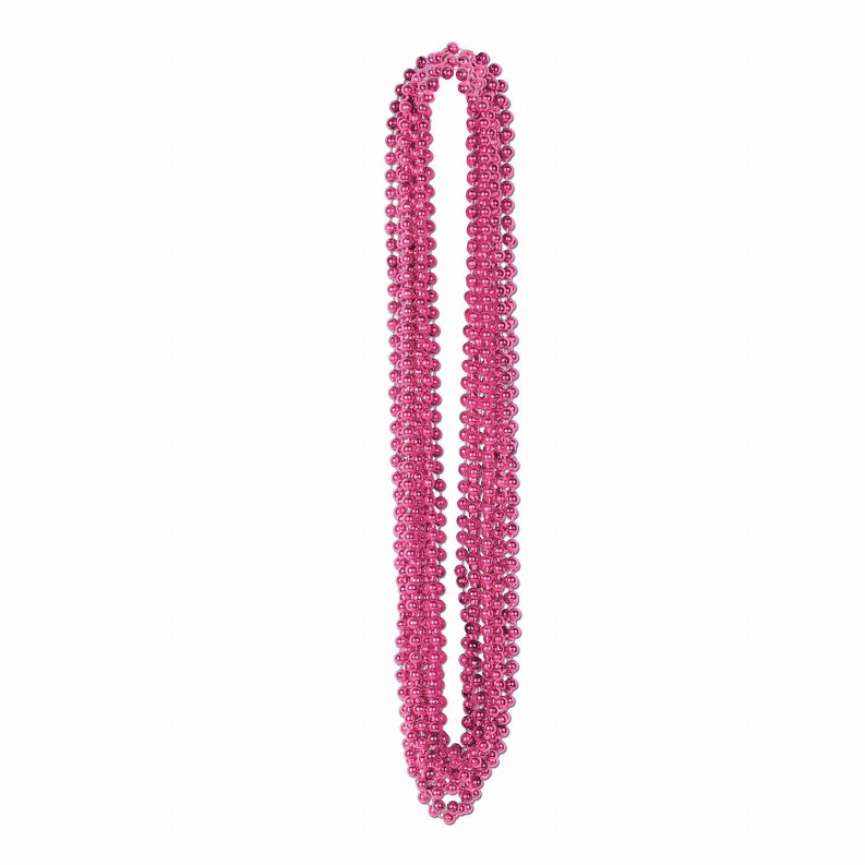 Round Party Beads  - General Occasion Cerise Bulk Party Beads - Small Round