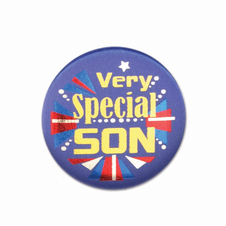 Satin Buttons  - General Occasion Very Special Son Satin Button