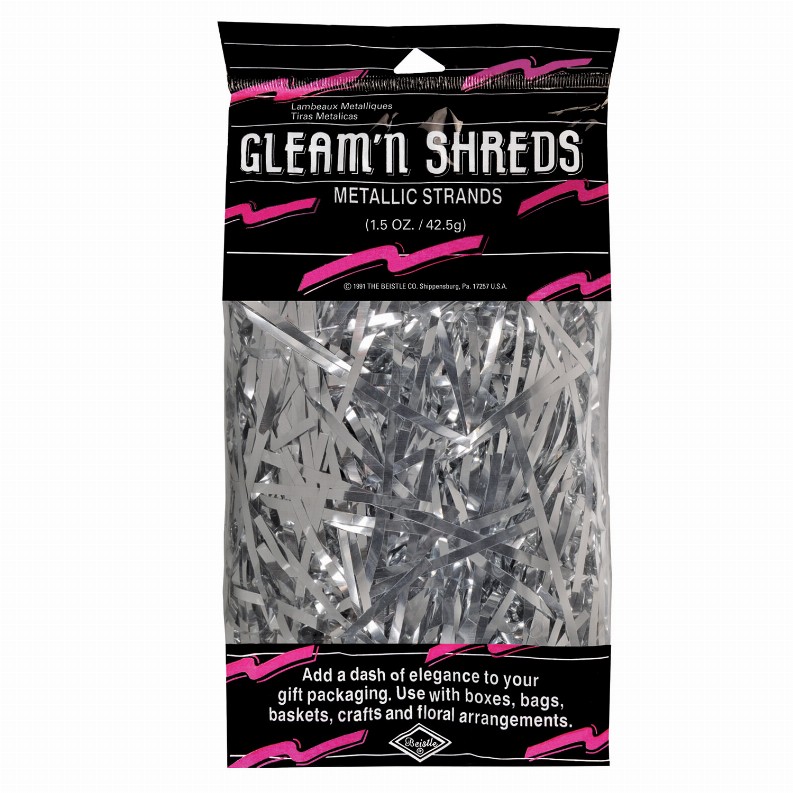 Shreds and Grass  - General Occasion Gleam 'N Shreds Metallic Strands silver