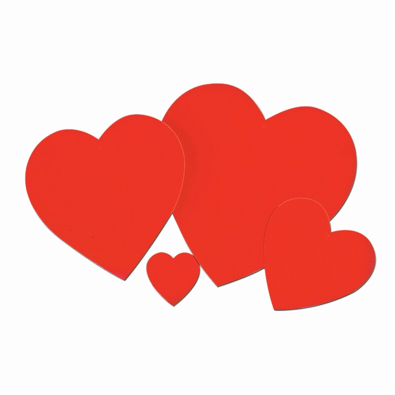 Silhouettes  - Valentines Printed Heart Cutout