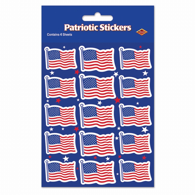 Stickers  - Patriotic U S Flag Stickers