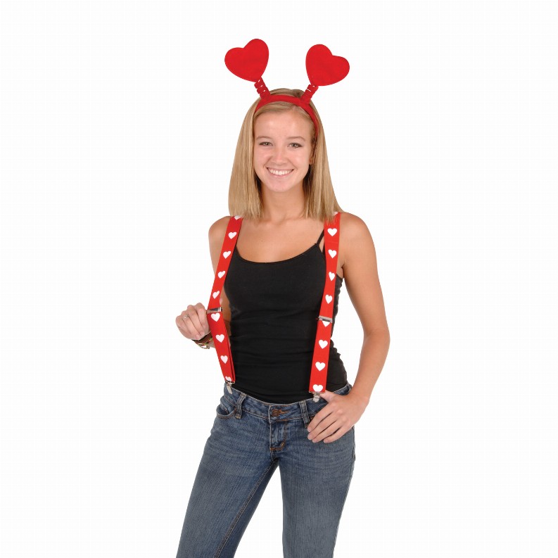 Suspenders  - Valentines Heart Suspenders