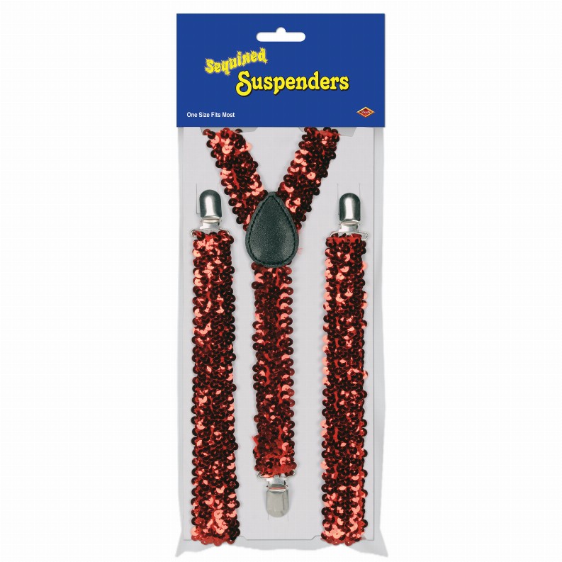 Suspenders  - 20's Red Sequined Suspenders