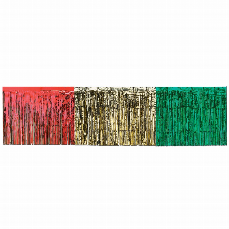 Table Skirts - Metallic  - Fiesta/Cinco de Mayo Packaged 1-Ply Metallic Table Skirting