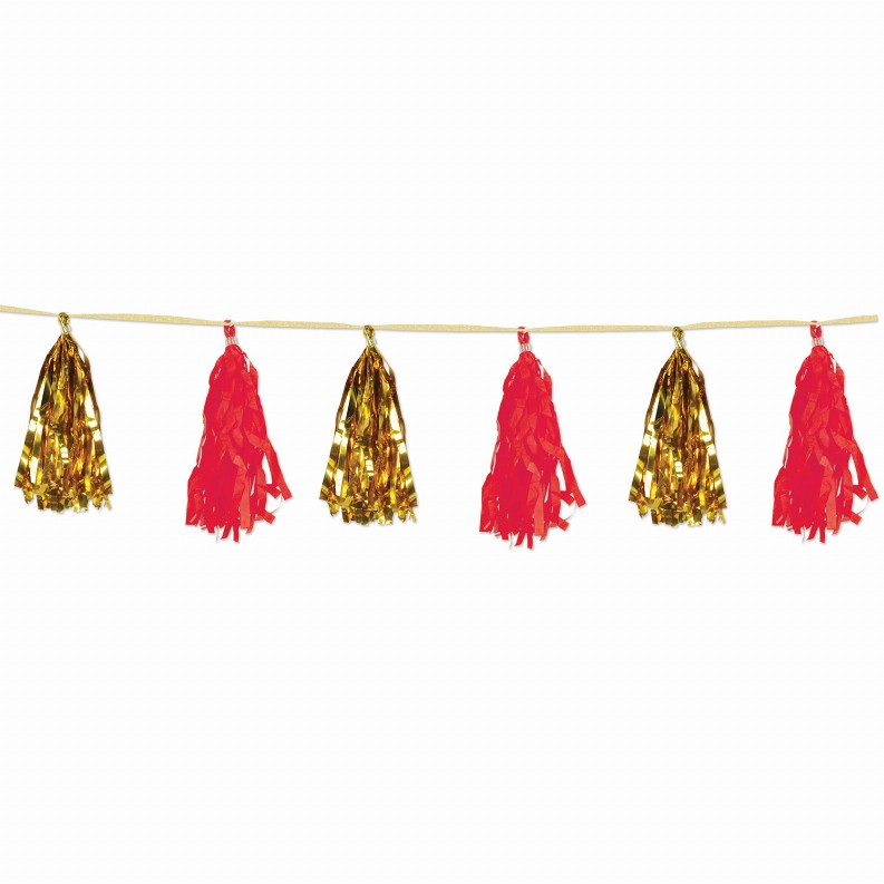 Tassel Garlands  - Asian Metallic & Tissue Tassel Garland