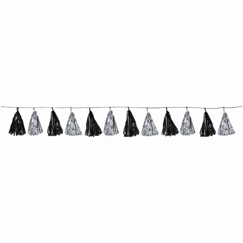 Tassel Garlands  - Awards Night Silver Metallic Tassel Garland