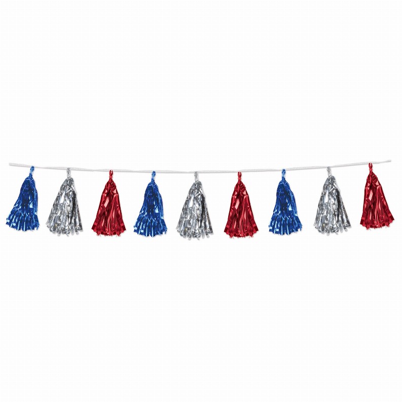 Tassel Garlands  - Patriotic Metallic Tassel Garland