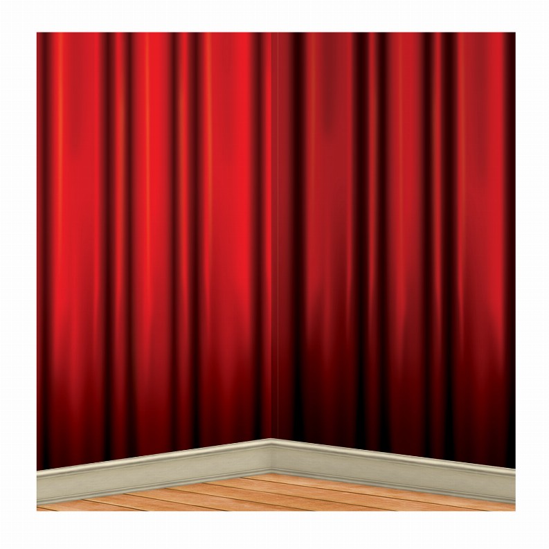 Themed Backdrops - Awards Night Red Curtain Backdrop
