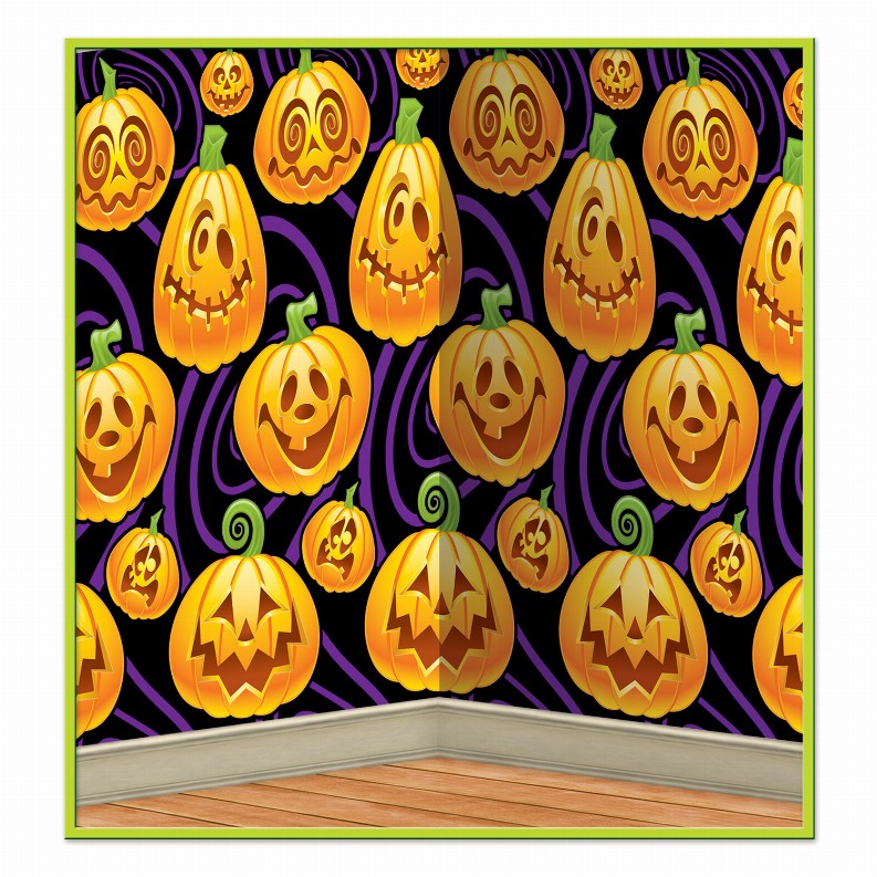 Themed Backdrops - Halloween Jack-O-Lantern Backdrop