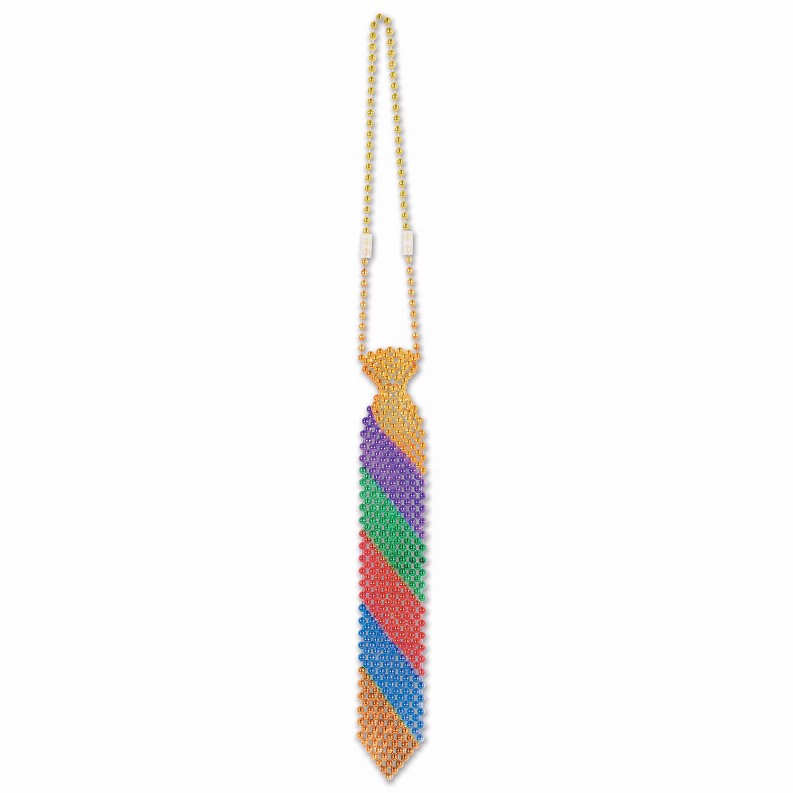 Ties  - Rainbow Beaded Rainbow Tie