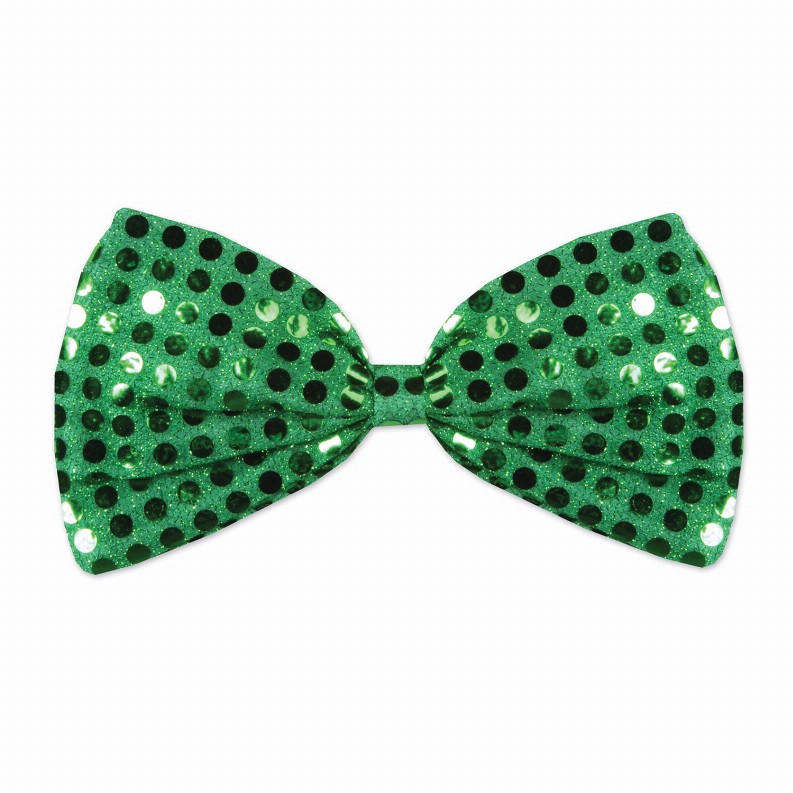 Ties  - St. Patricks Green Glitz 'N Gleam Bow Tie
