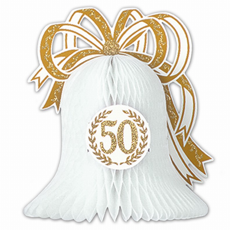 Tissue Style Centerpiece - Multicolor Anniversary Tissue  50th Anniversary