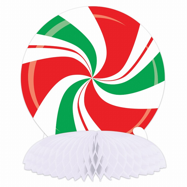 Tissue Style Centerpiece - Multicolor Christmas/Winter Tissue Peppermint