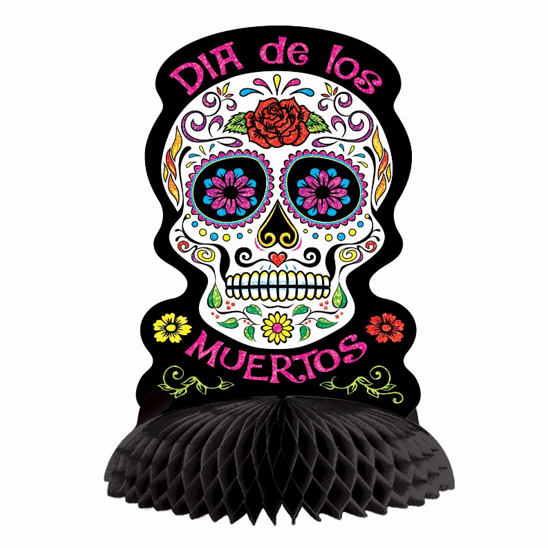 Tissue Style Centerpiece - Multicolor Day of the Dead Tissue Day Of The Dead