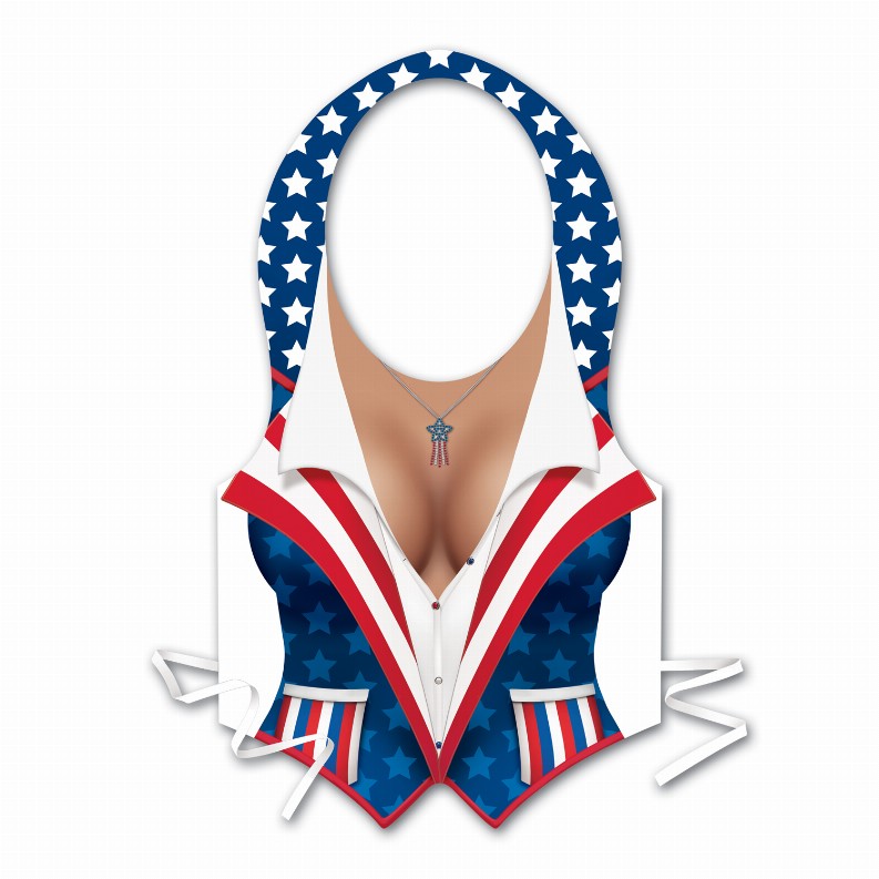 Vests  - Patriotic Plastic Female Patriotic Vest