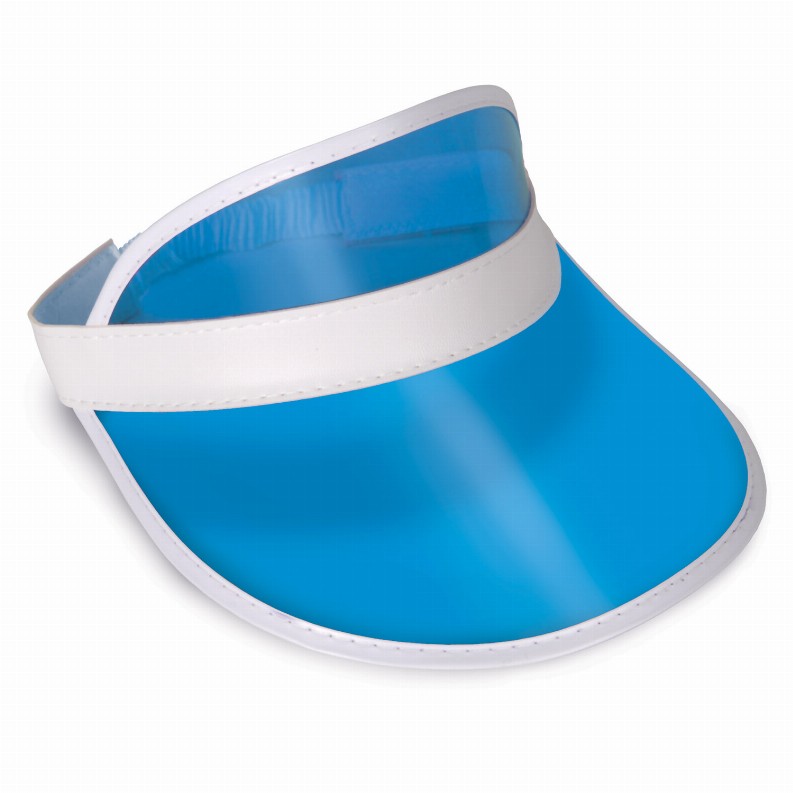 Visors  - Casino Clear Blue Plastic Dealer's Visor