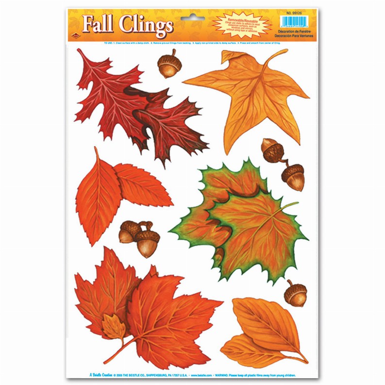 Window Clings  - Thanksgiving/Fall Fall Leaf Clings