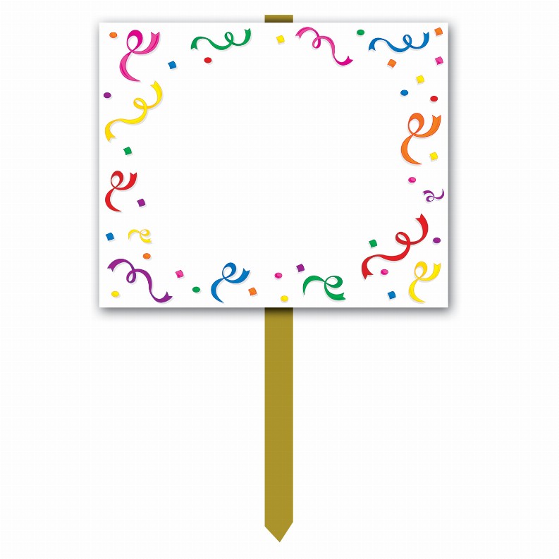 Yard Signs  - General Occasion  Blank Yard Sign with Festive