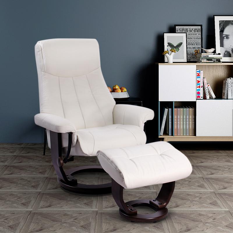 Scandinavian / European-styled recliner and ottoman, Snow White