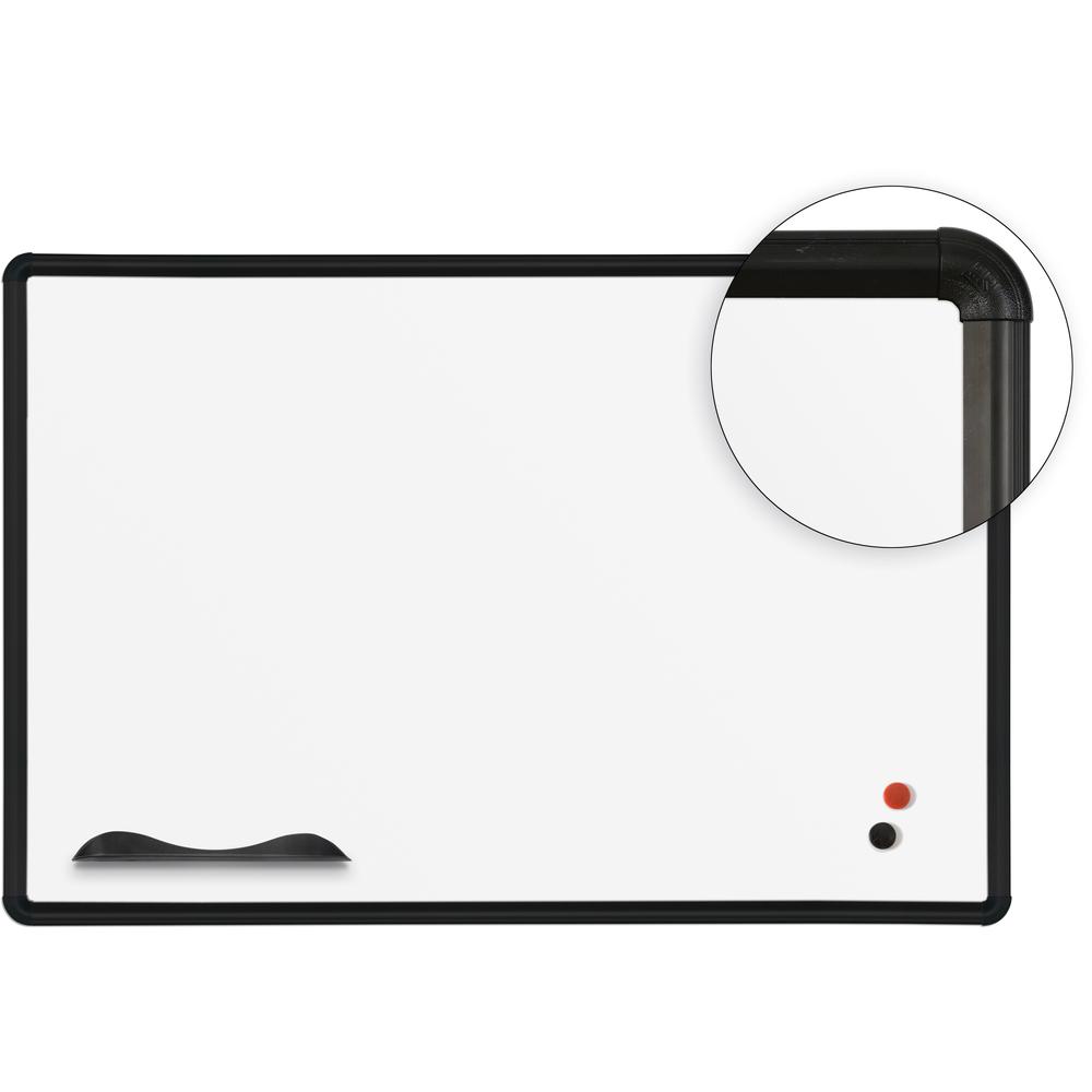 Magne-Rite Magnetic Dry Erase Board, 36 x 24, White, Silver Frame