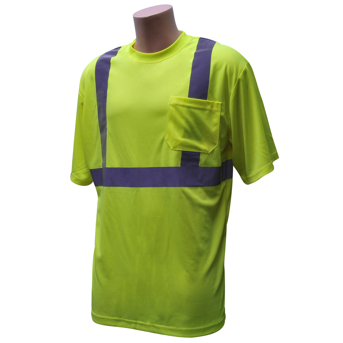 BlackCanyon Outfitters Short Sleeve Lime Pocket Reflective T-Shirt ANSI ISEA 107-2010 Class 2-Size XL