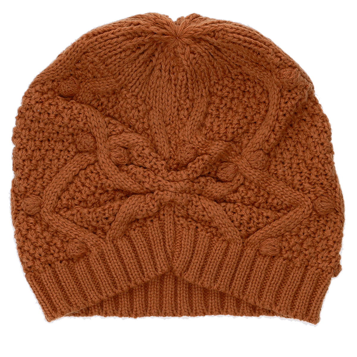 Ladies Dark Orange Knit Hat