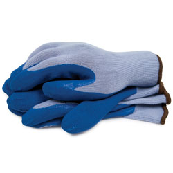 Glove Latex Dipped Knit W/Knit Wrist 2Pk