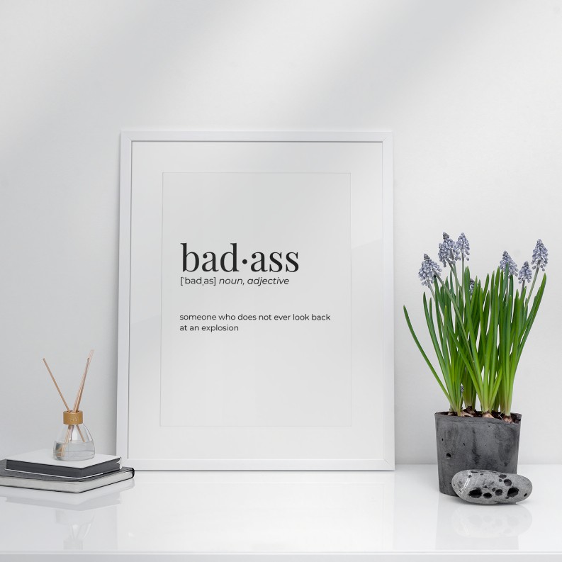 Badass - Greeting Card/Wall Art Print