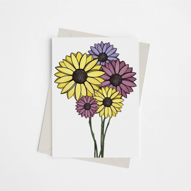 Bright Sunflowers - Greeting Card