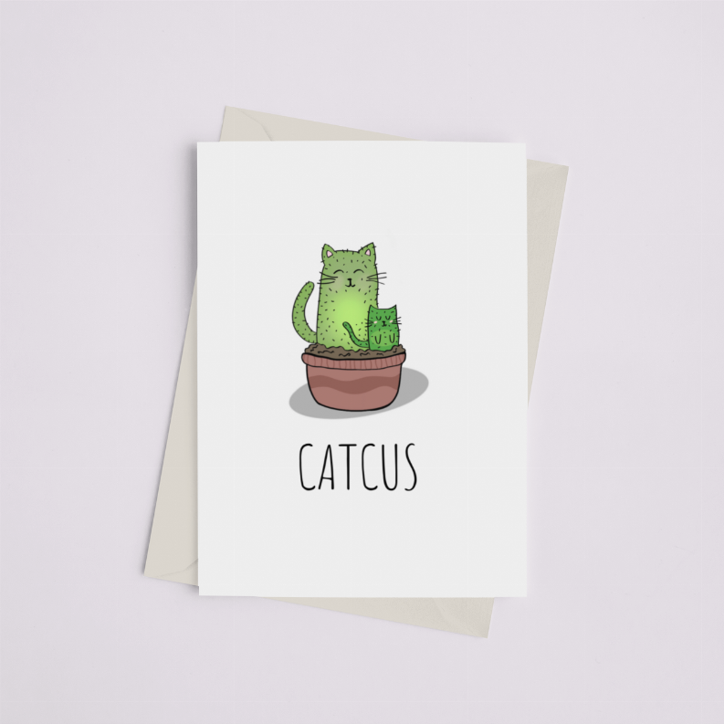 Catcus - Greeting Card