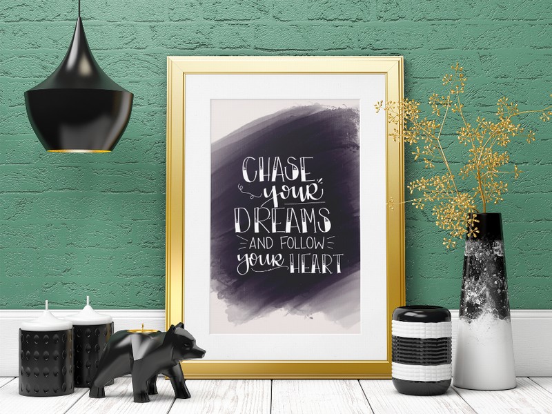 Chase Your Dreams & Follow Your Heart Print - 5 X 7 Matte Paper