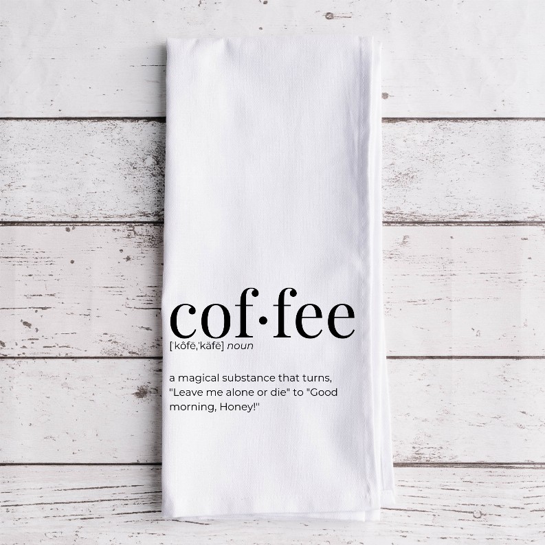 Coffee Definition - Tea Towel