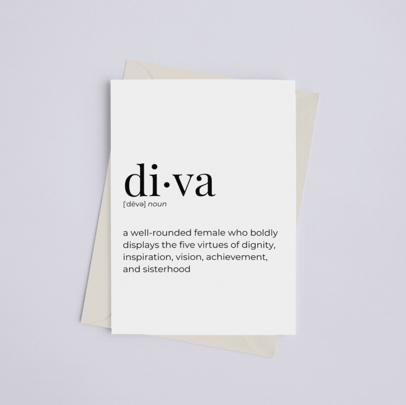 Diva - Greeting Card/Wall Art Print