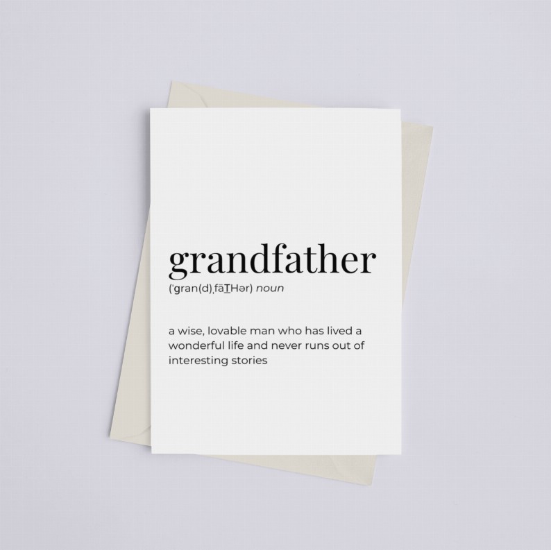 Grandfather - Greeting Card/Wall Art Print