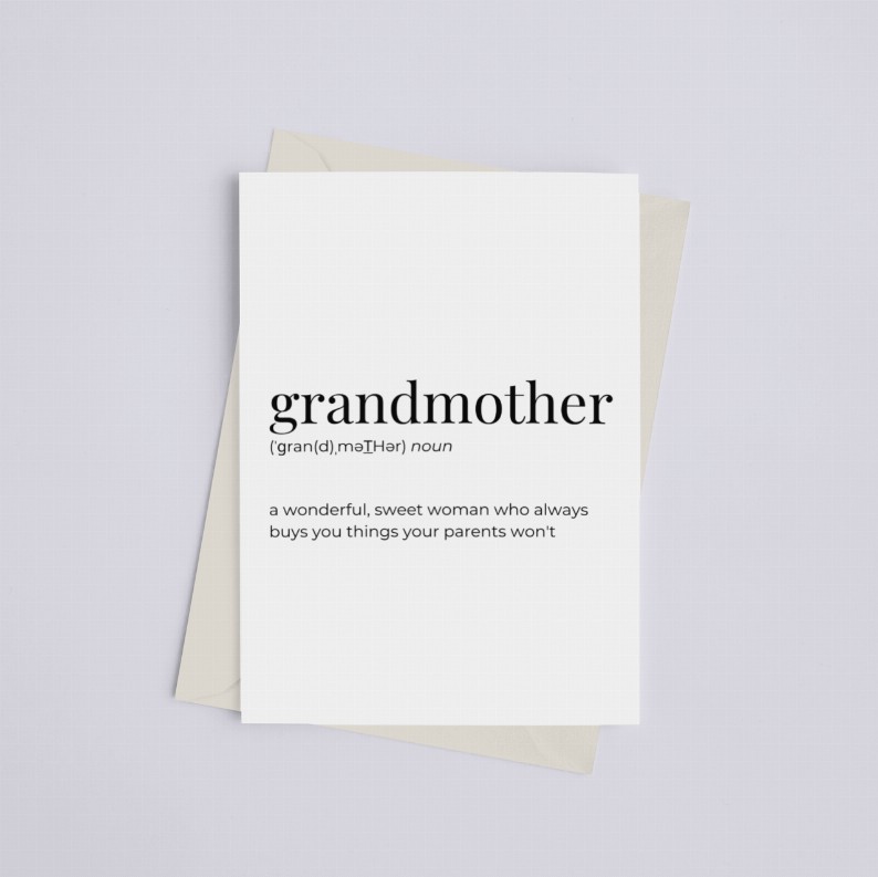 Grandmother - Greeting Card/Wall Art Print