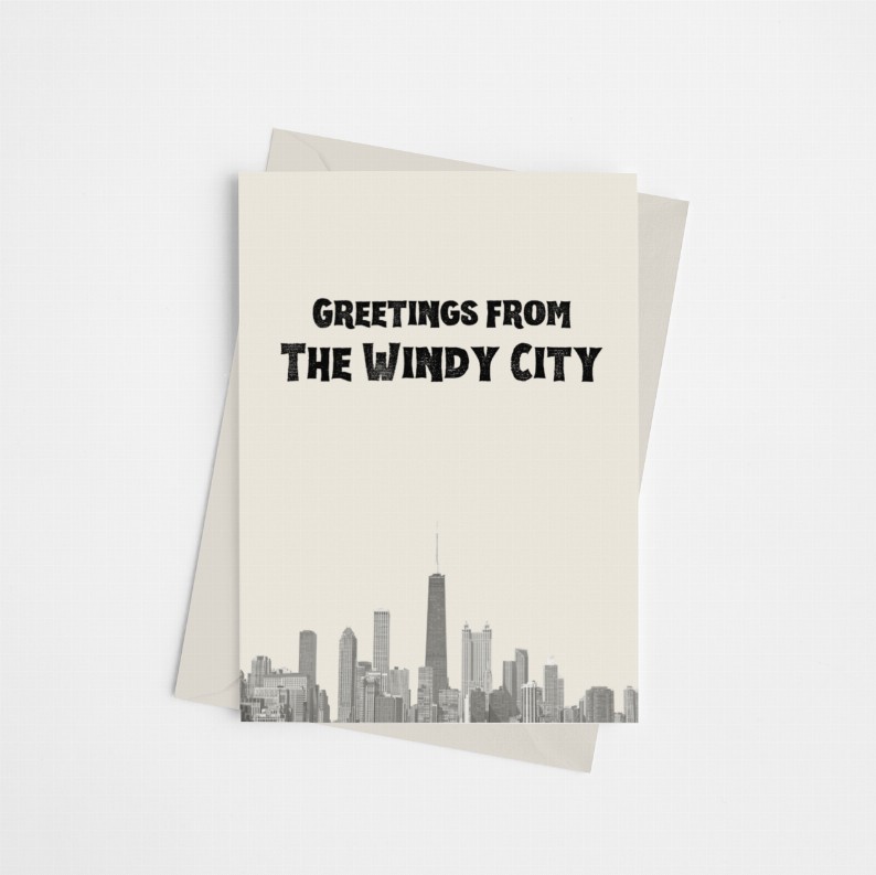 Greetings from the Windy City - Greeting Card
