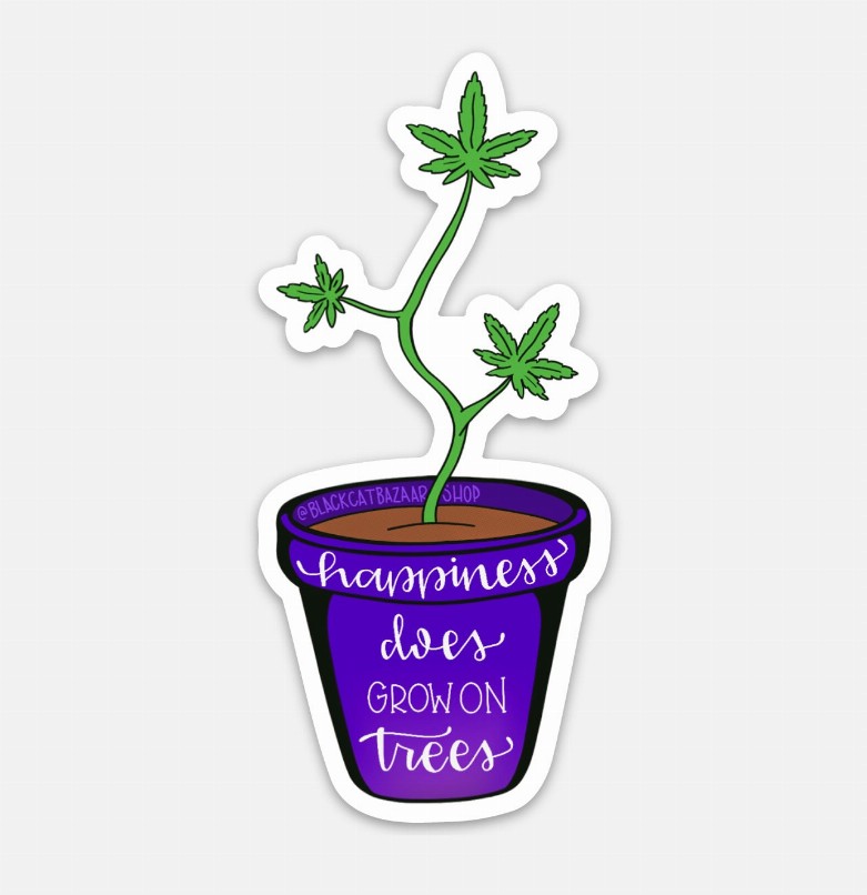 Happiness Does Grow On Trees Sticker