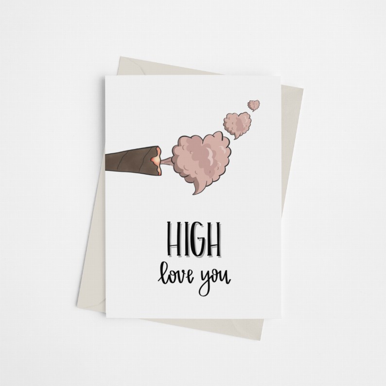 High Love You - Greeting Card