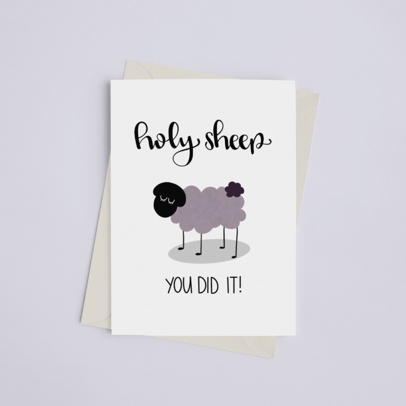 Holy Sheep, You Did It! - Greeting Card
