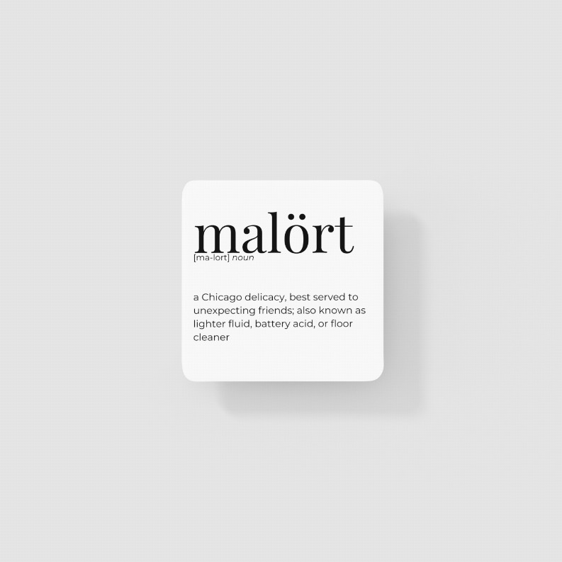 Malort Coaster