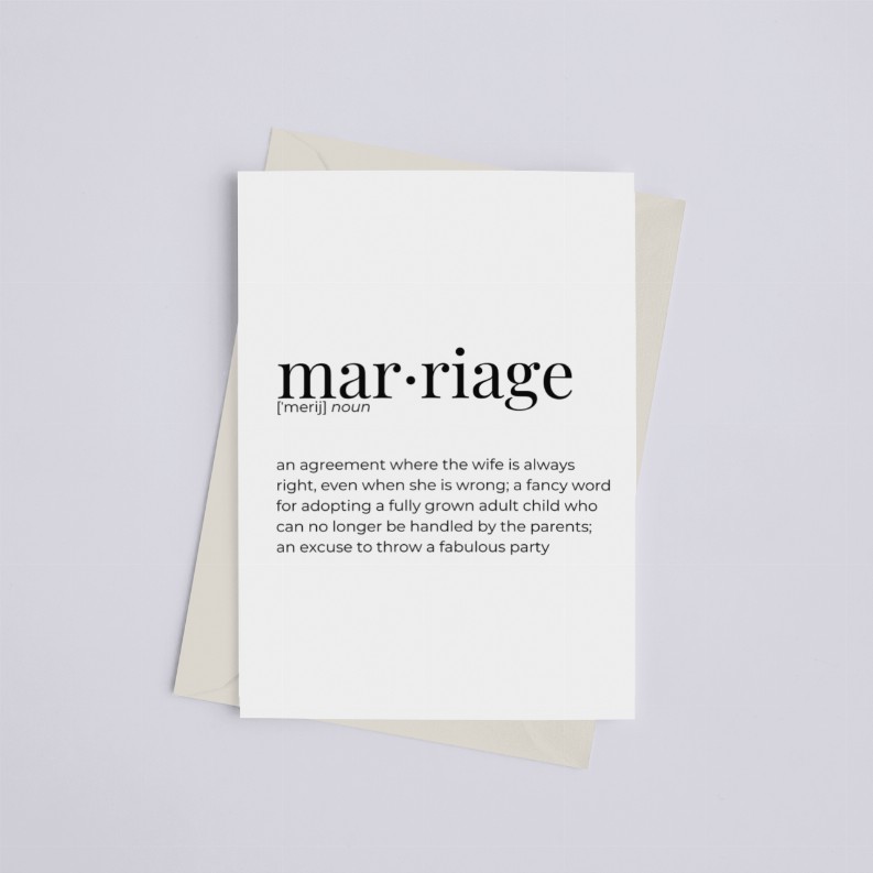 Marriage - Greeting Card/Wall Art Print