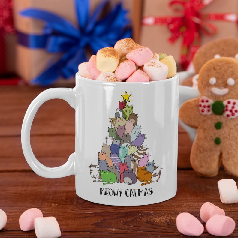 Meowy Catmas Coffee Mug