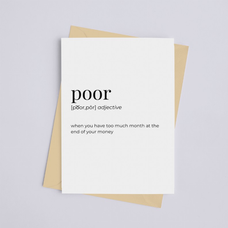 Poor - Greeting Card/Wall Art Print