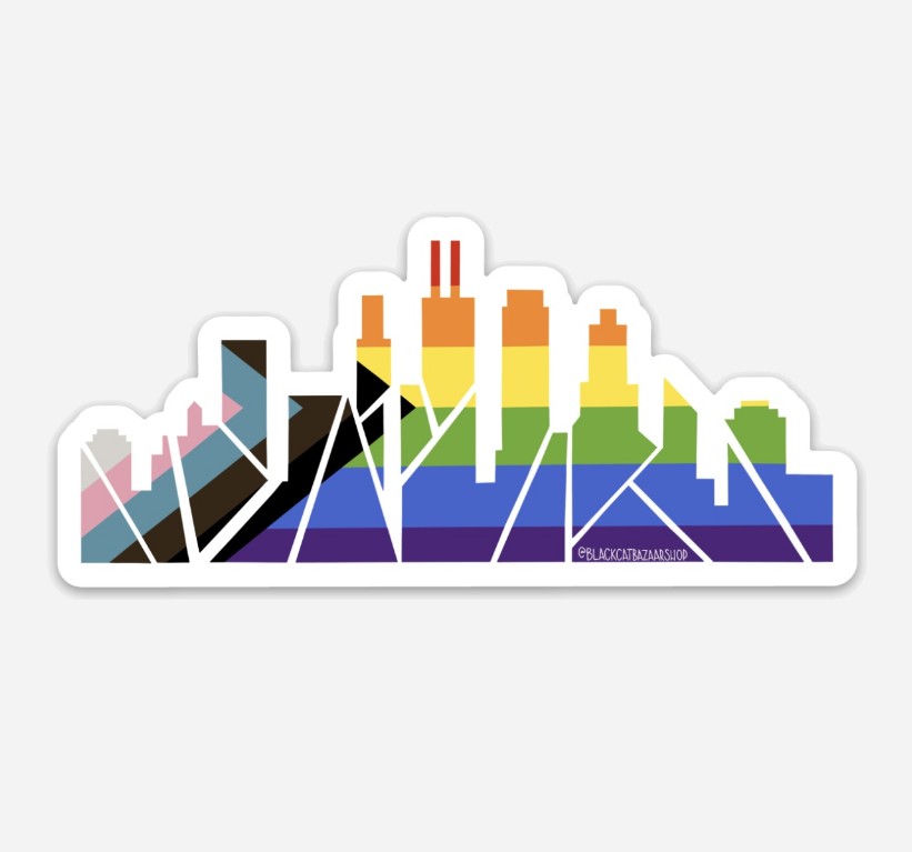 Pride Chicago Skyline Sticker