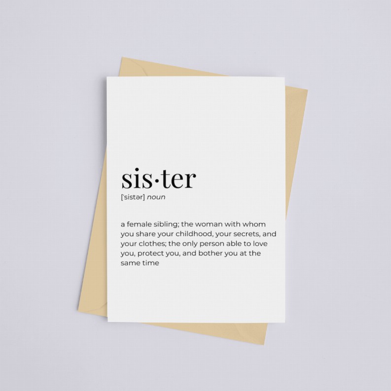 Sister - Greeting Card/Wall Art Print