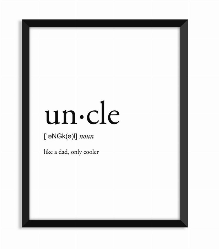 Uncle - Greeting Card/Wall Art Print