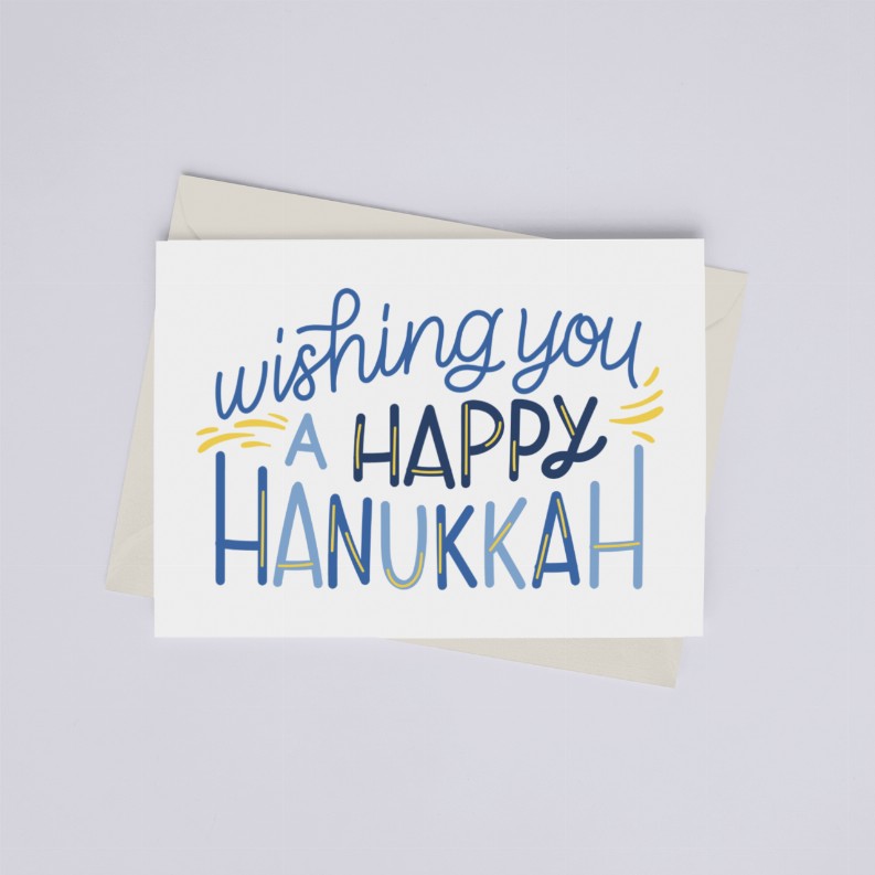 Wishing You a Happy Hanukkah - Greeting Card