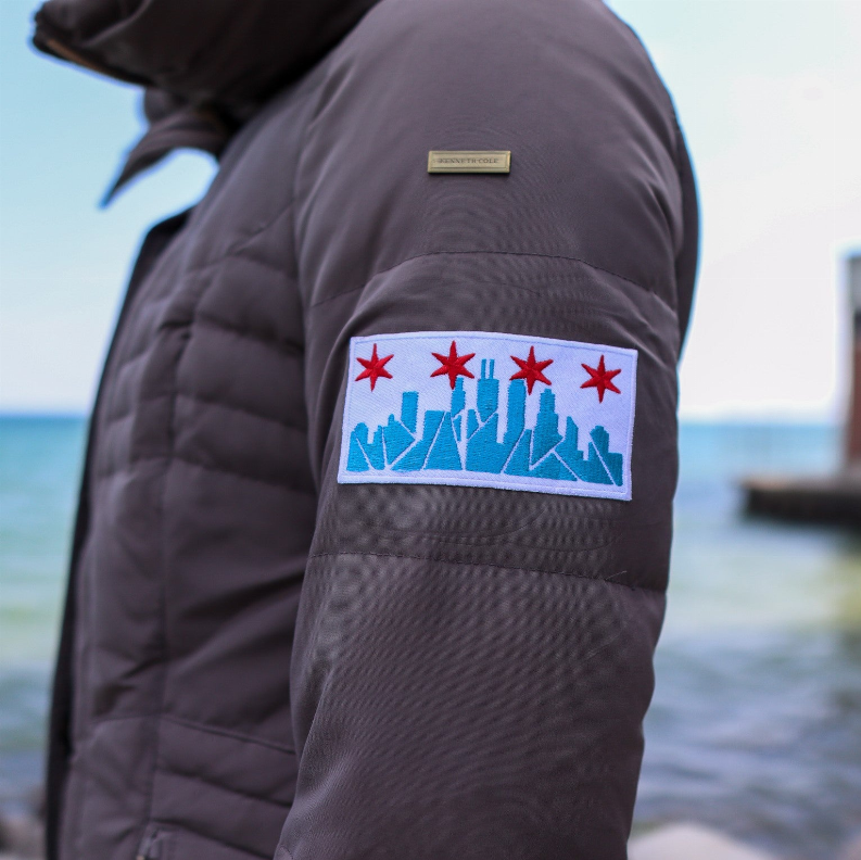 Chicago Skyline Iron On Embroidered Patch