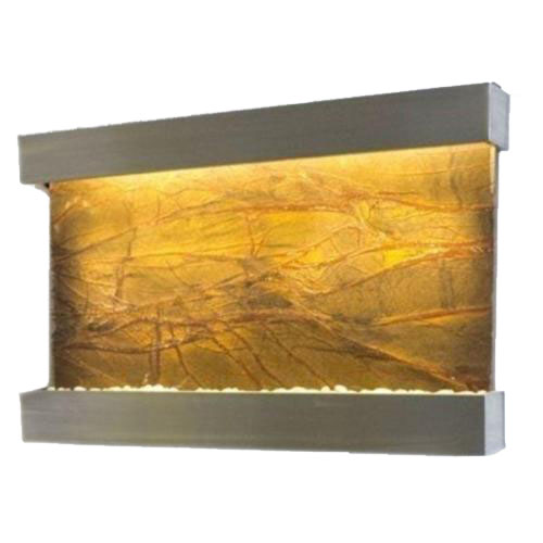 Horizon Falls Classic Large Fountain 33" x 51" Rainforest Brown Marble w/Brushed Stainless Trim